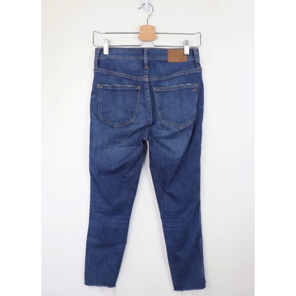 Madewell 10" High-Rise Skinny Jeans Exposed Button Front Cotton Denim Hanna Wash - Picture 8 of 10